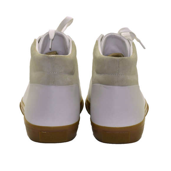 D0 NEW VINCE Fynn White Nappa Leather High Top Sneaker Shoes Size 12M $250 main image 4